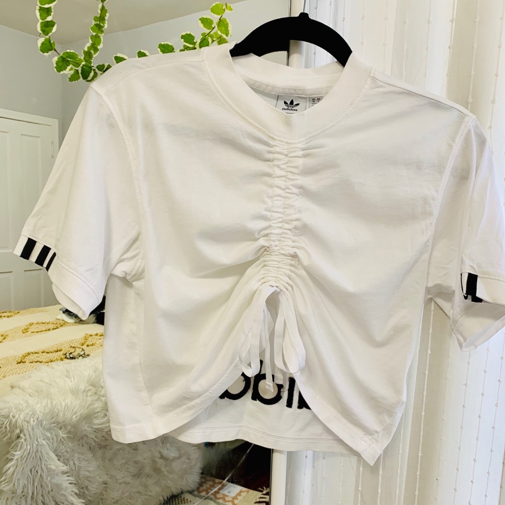 Cropped Drawstring Adidas Top - Picture 2 of 4